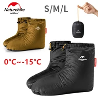 Naturehike-cubierta de pie de plumón de pato para invierno, botines cálidos para senderismo al aire libre, Camping, zapatos impermeables, zapatillas suaves ultraligeras, calcetines 650FP
