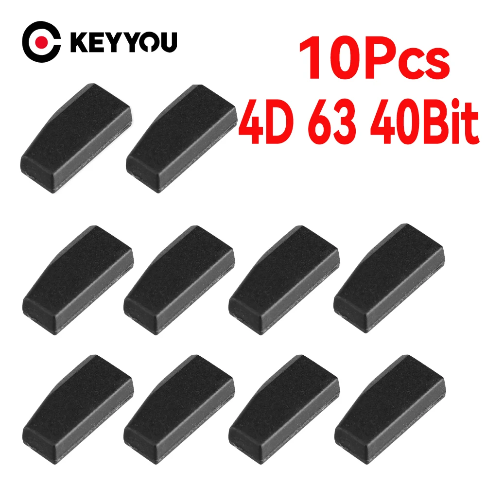 KEYYOU 10x Auto Carbon Transponder Chip For Ford Mazda 4D63 40Bit 4D ID63 Chip