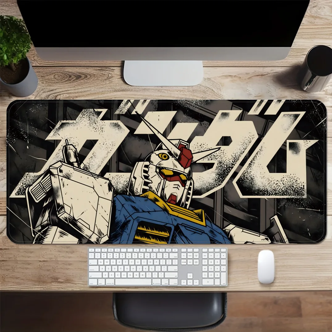 Gundam Mech Mouse Pad Computer Office Laptop Anti Slip Esports Game New Table Pad Y2k Fashion Toys Anime Cartoon 400*900*3mm
