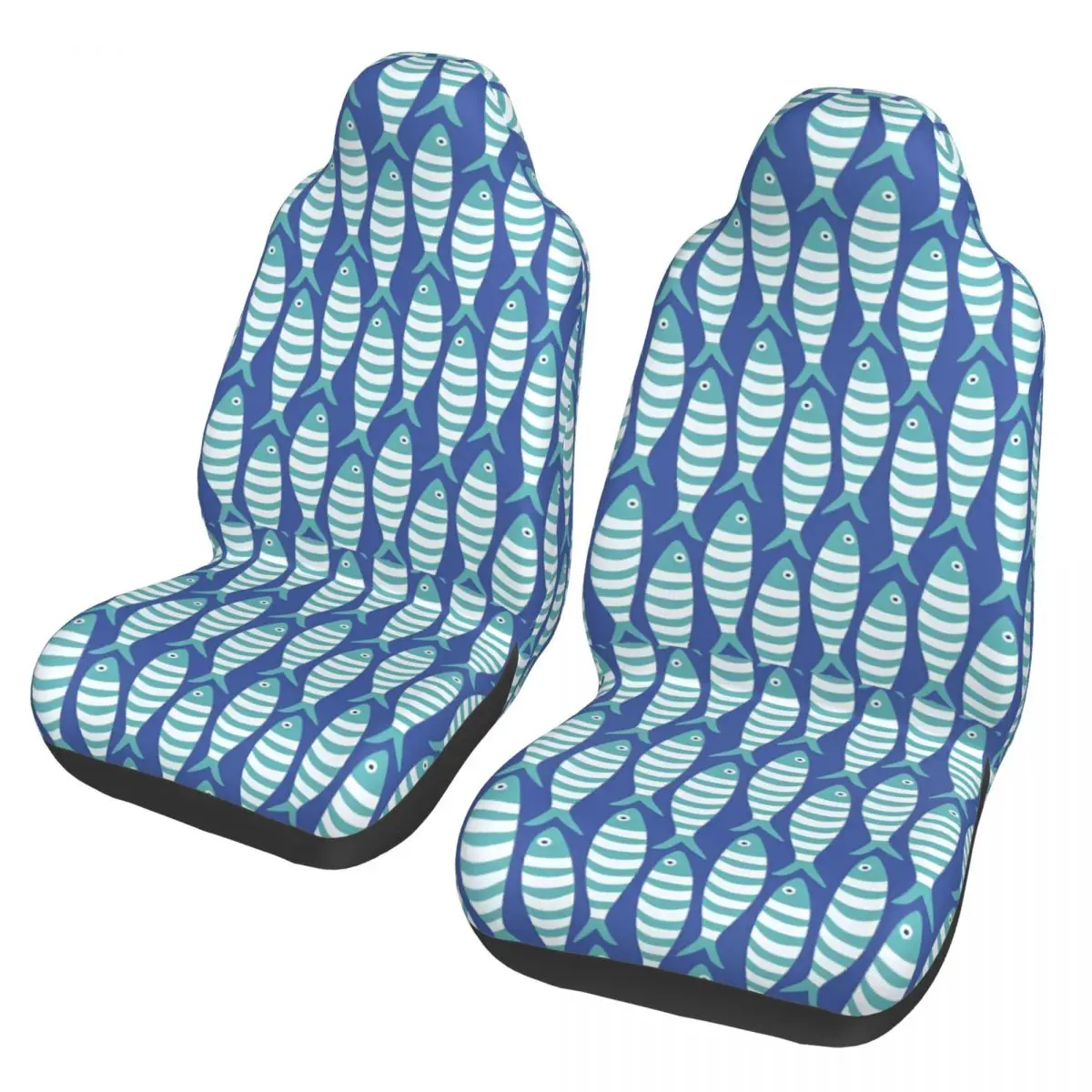 Cartton Fish Ocean Universal Car Seat Cover Four Seasons AUTOYOUTH Starry Whale Sharks Front Rear Flocking Cloth Cushion Hunting