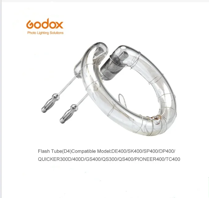 Запасная Кольцевая вспышка Godox 400Ws, совместимая с Godox DE400 TC400 SK400 DP400 GS400 QS300 QS400, более быстрая 300D/400D Pioneer 400