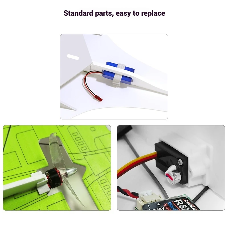 Nuovo Su27 Ala fissa Rc con controllo di volo Feedback di tensione a lunga distanza Fai da te Materiale della scheda magica Giocattoli per aerei resistenti agli urti