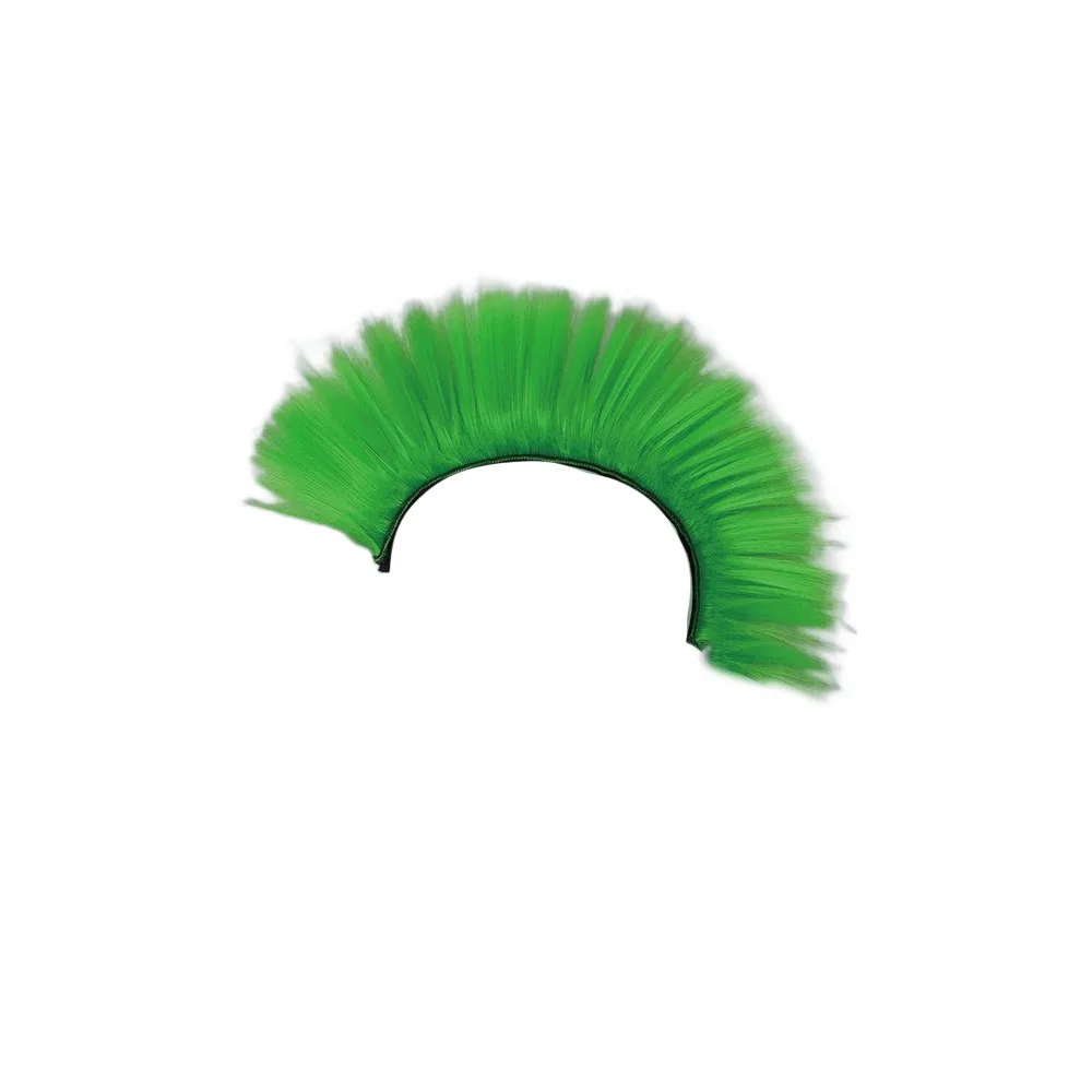Colorful Mohawk Synthetic Wigs Adhesive Reusable Helmet Decorations Bicycle Accessories Synthetic Helmet Mohawk Wig Ski Helmet