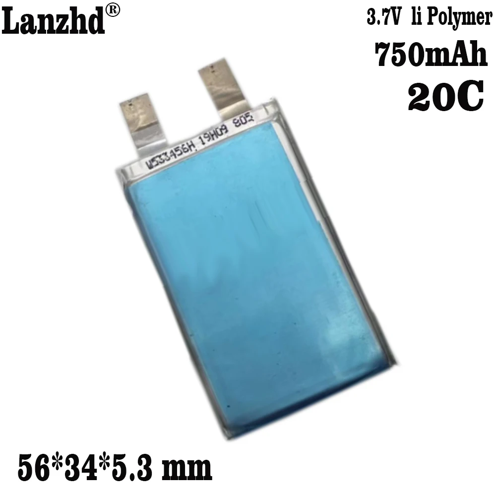 1-10ชิ้นใหม่3.7V 750mAh 533456ทดแทน DIY 14S BAX501 51.8V เซลล์แบตเตอรี่บินสำหรับ DJI T10 Agra T10แบตเตอรี่โดรนอาร์ซี