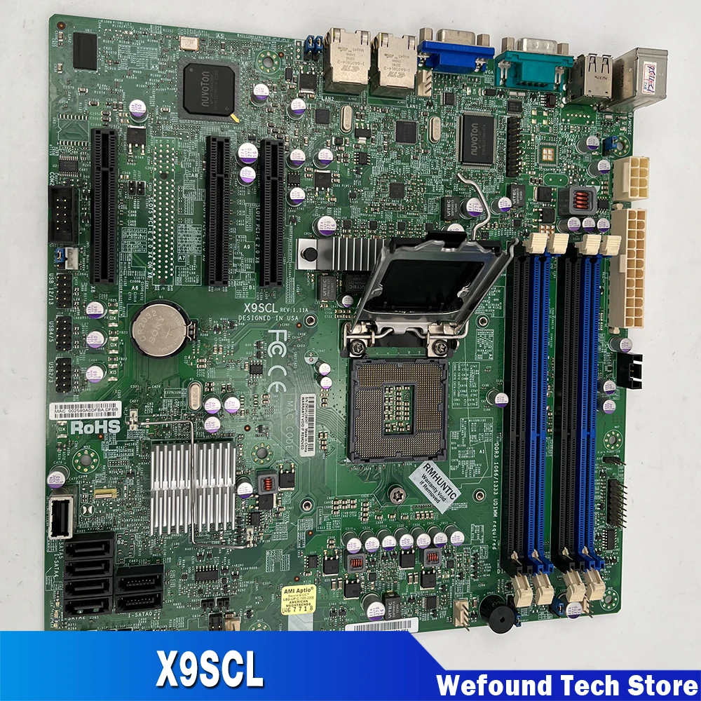 

For Supermicro Server Motherboard LGA1155 E3-1200 V1 V2 Serie 2nd and 3rd Gen Core i3 DDR3 SATA 2.0 PCI-E 3.0 USB 2.0 X9SCL