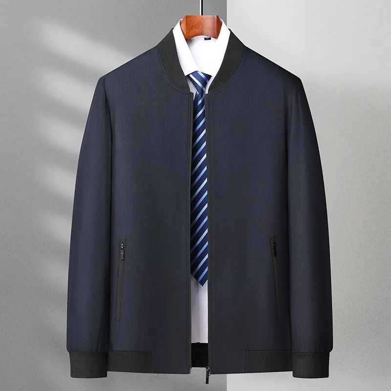 

Casual Baseball Collar Jaet for Middle-Aged And ly Men Spring Autumn New Sle Dad Clothes Loose Fit Polyester Fiber