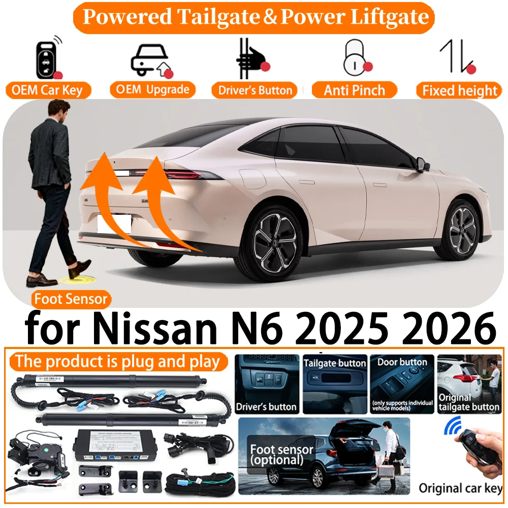 

Car Smart Powered Tailgate system for Nissan N6 2025 2026 Automatic Electric Power Tailgate Tail Gate Lift Rear Trunk Opener kit