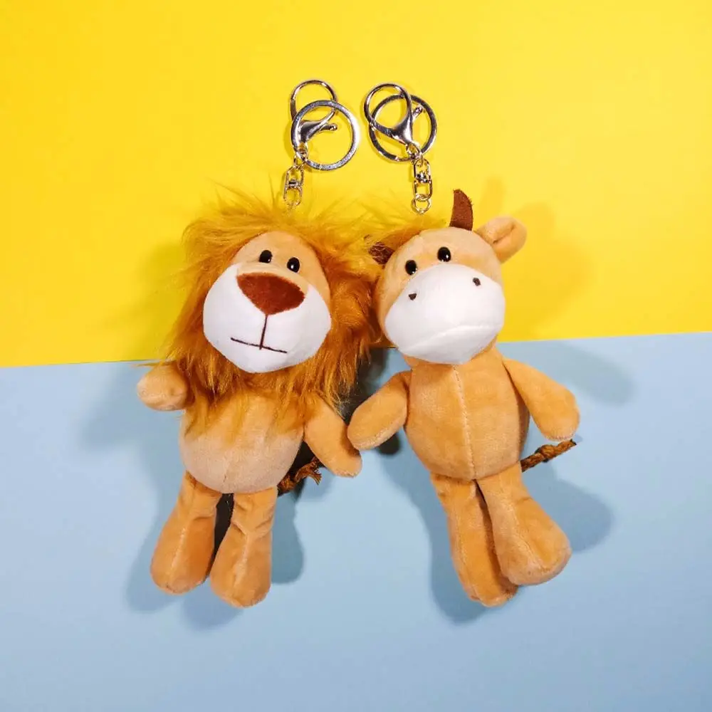 かわいい森の動物 キリン 象 キーホルダー キーリング バッグペンダント 動物 キーチェーン ぬいぐるみ