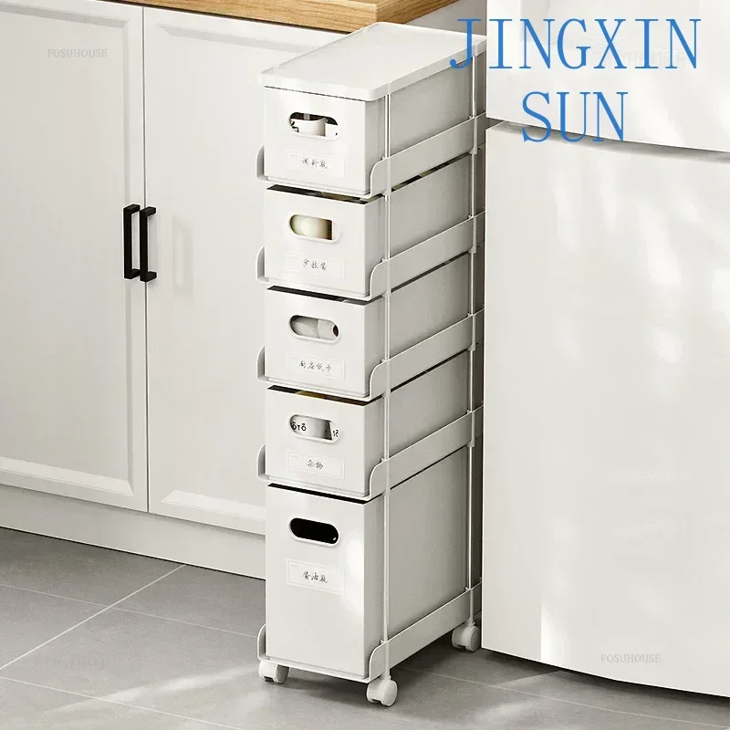 Japanese Design Cabinet for Kitchen Sandwich Storage Removable Bathroom Cabinet Creative Transparent Cabinets for Living Room L