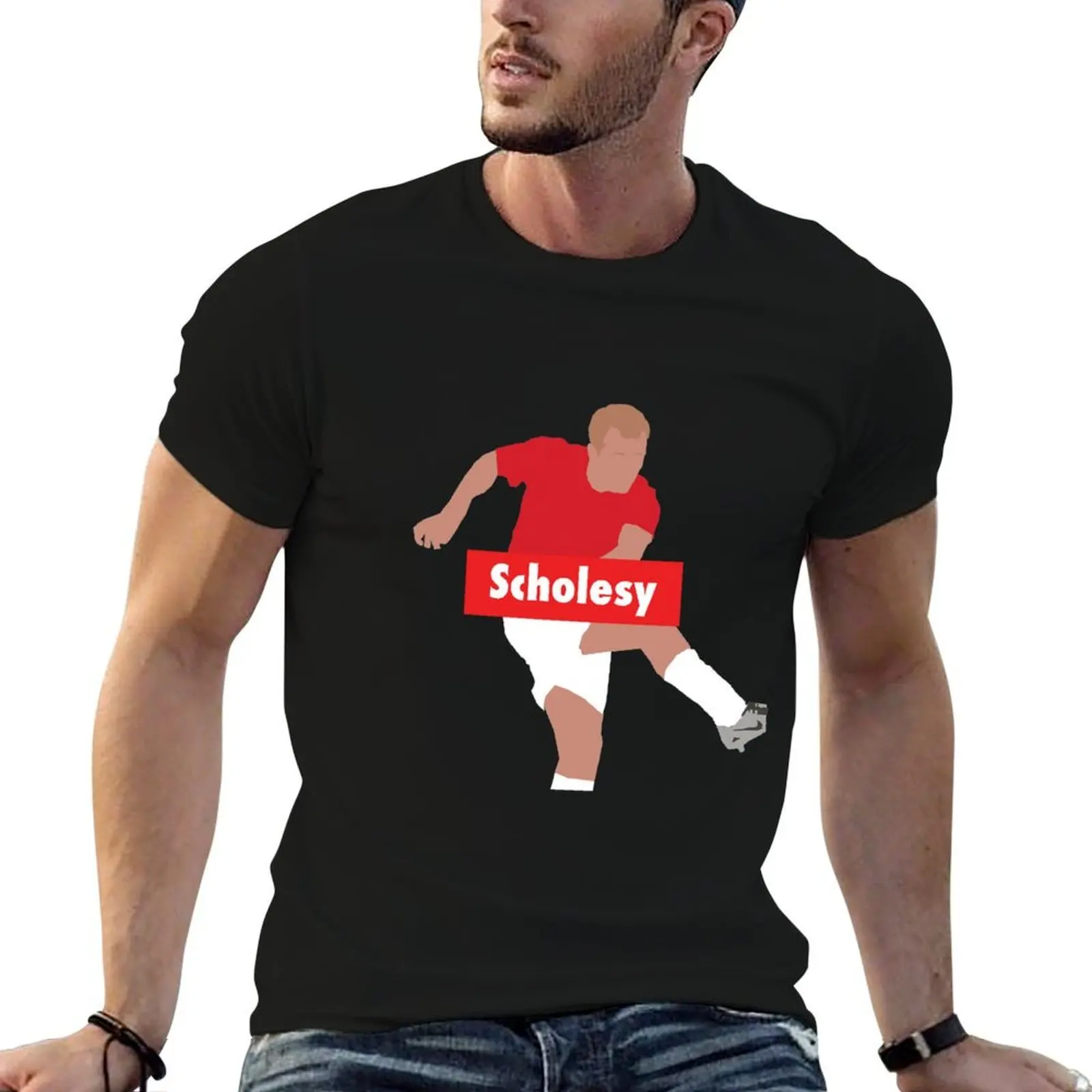 Camiseta Paul Scholes, camiseta masculina com estampa personalizada, camiseta masculina de luxo