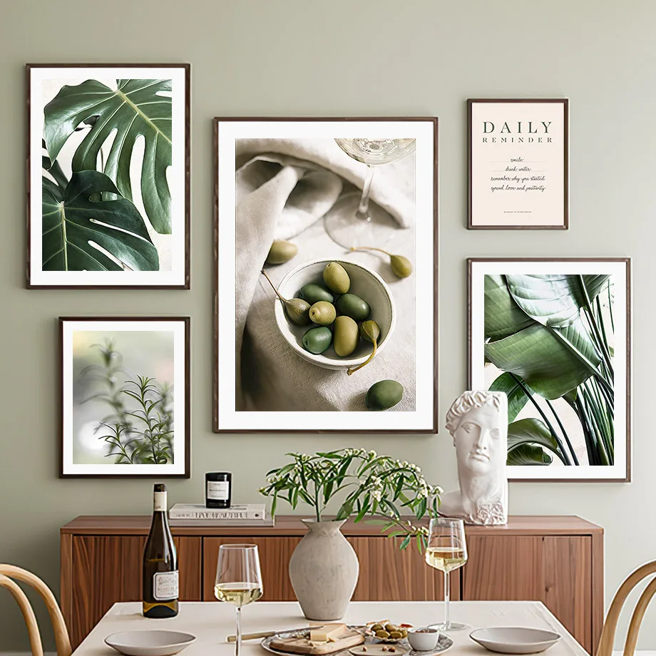Tropical Plants Castle Moroccan Door Olive Nordic Posters Prints Canvas Painting Landscape Wall Art Pictures Home Room Decor