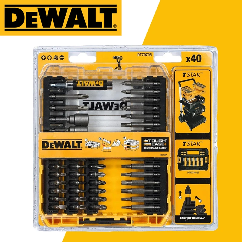 

DEWALT DT70705 Оригинальный набор отверток, 40 шт., высокопрочный многоцелевой ручной инструмент, набор отверток