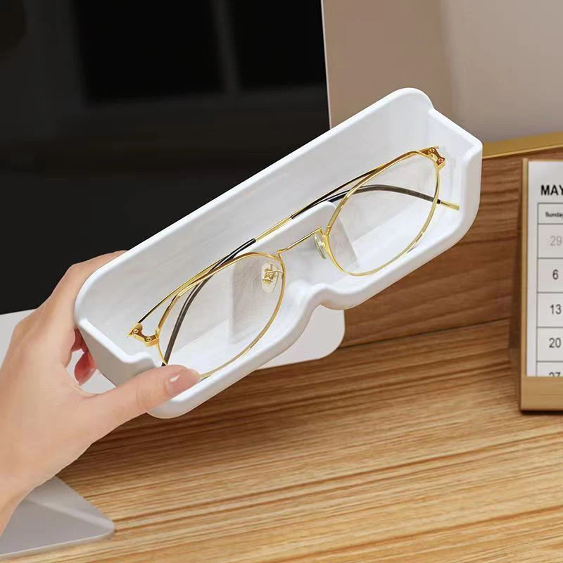 PP/PS Glasses Display Cabinet Storage Box Wall Mounted Perforated Free Sunglasses Storage Rack Home Tidying