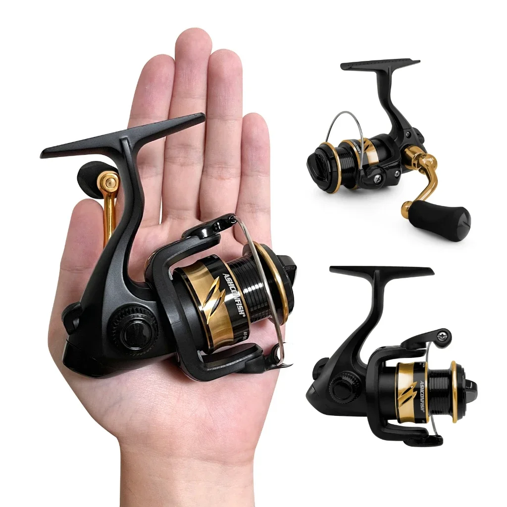 Spinning Reel 500 Series Mini  Metal Spool Small Fishing Reel 5.2:1 Gear Ratio stream  River  LAKE max drag 4KG casting