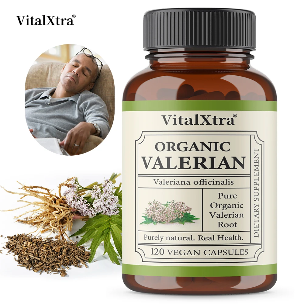 Valerian Root 450mg Capsules, Natural Sleep Aid, Stress & Anxiety Relief, Whole Body Relaxation, Sleep Support, Vegan Non-GMO