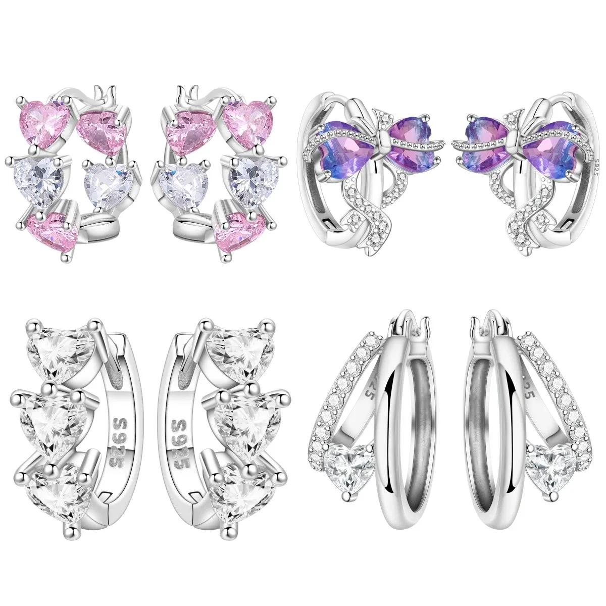 

Orstarry S925 Sterling Silver Earrings Eternal Love Heart Earrings For Women Birthday ﻿Valentine's Day Gift Mother's Day Gift