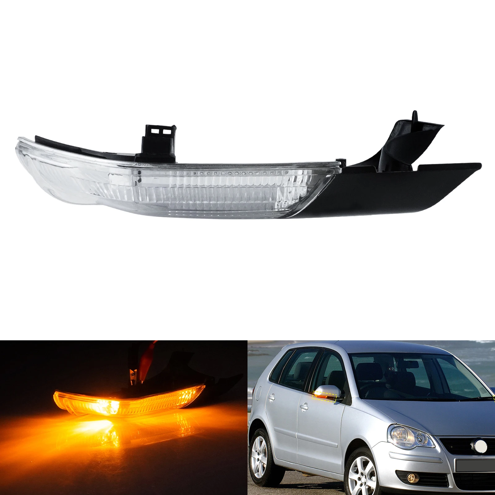 Lusterko boczne LED kierunkowskazu prawe do VW Polo MK4 9N3 Skoda Octavia II 05-09