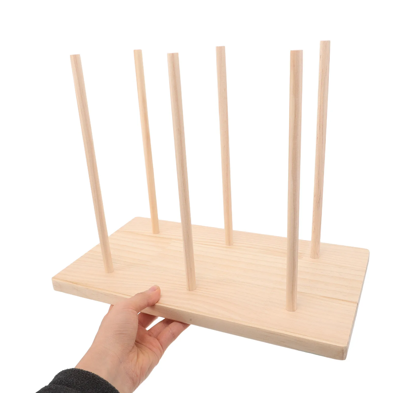 Finger Puppet Organizer Rack Wooden Display Stand for Classroom Home Natural Wood Space Saving Anti-Crush Puppet Holder Storage