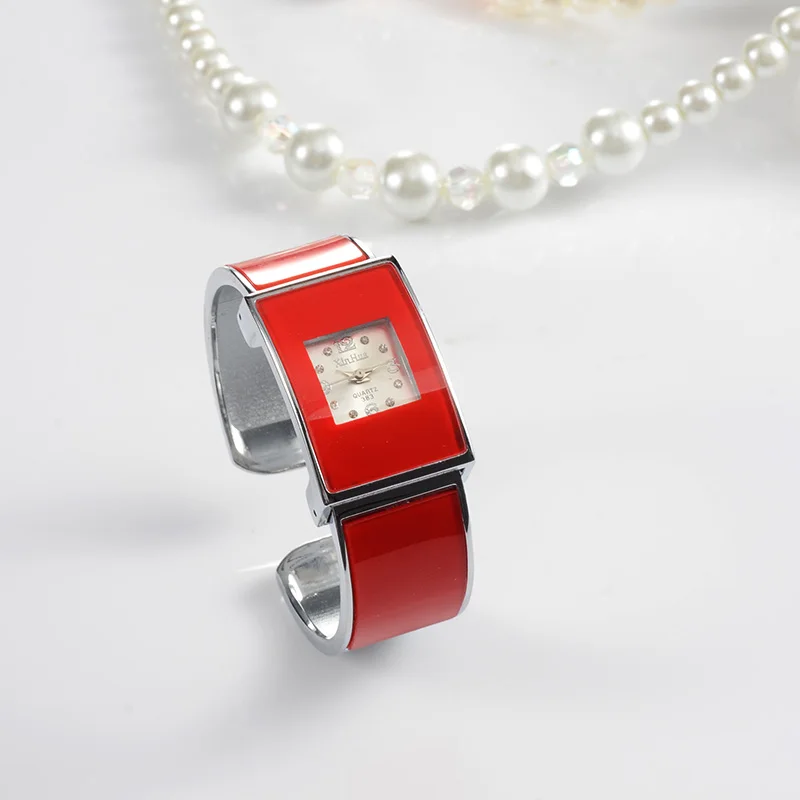 Xinhua Bracelet Women Watch Exquisite Rectangle Rhinestone Ladies Wristwatch Steel Female Clock Relogio Feminino Montre Femme