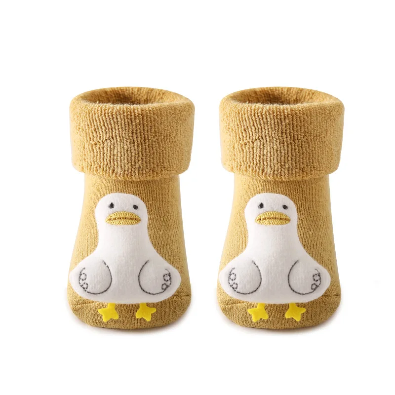 2026New Cute Cartoon Animal Baby Socks for Boy Girl Winter Spring Cotton Bear Duck Anti Slip Soled Newborn Toddler Socks