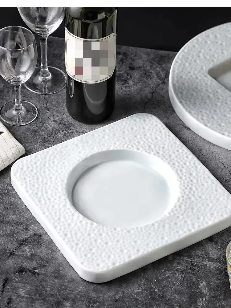 White Circular, French Dinner Plates, Family Dishes, Dessert Ceramic Plate, Restaurant Supplies, Kitchen Tableware