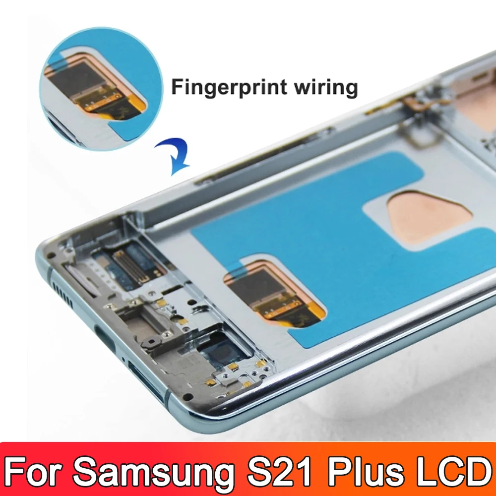 S21 Plus Amoled Screen,For Samsung Galaxy S21 Plus LCD Display G996B G996B/DS G996U Touch Digitizer Replace Assembly with Frame