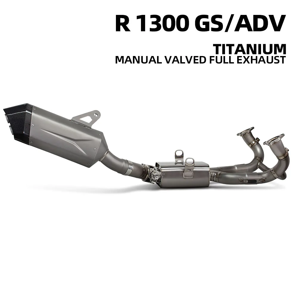 

Полная выхлопная система мотоцикла для BMW R1300R R1300RS R1300GS Escape, титановая модификация, ручной клапан, передняя труба, глушитель