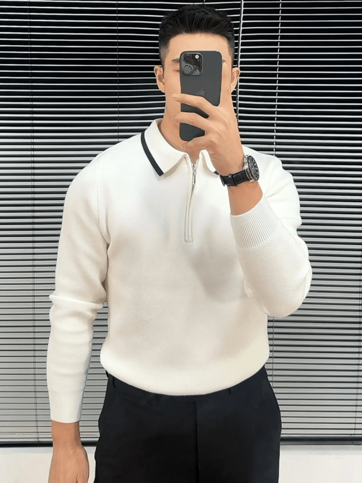 

Высококачественный свитер на молнии, мужской осенне-зимний вязаный базовый свитер irt, повседневный джентльменский свитер Long Sve из полиэфирного волокна