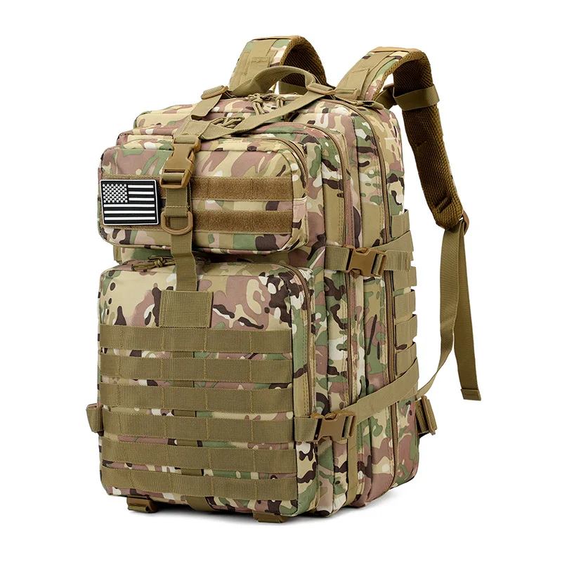 50L Elite Tactical Backpack 3X Stronger Work Military bag Resistant Heavy Duty Grid Large capacity partitioned emergency package