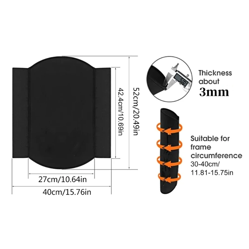 Electric Bike Battery Cover Thick Weatherproof Dust Sleeve Bicycles Frame Scratch-Resistant Insulation Protector Winter