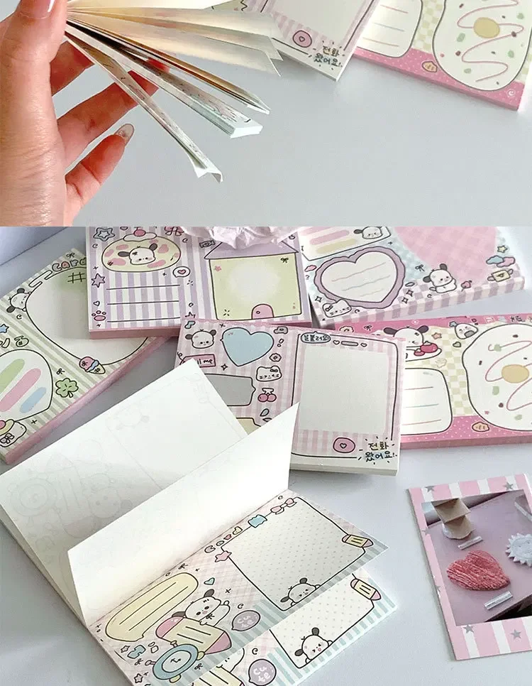 MINKYS 50 Sheets Kawaii Cartoon Memo Pads Paper To Do List Journal Note Paperlaria DIY Material Stationery