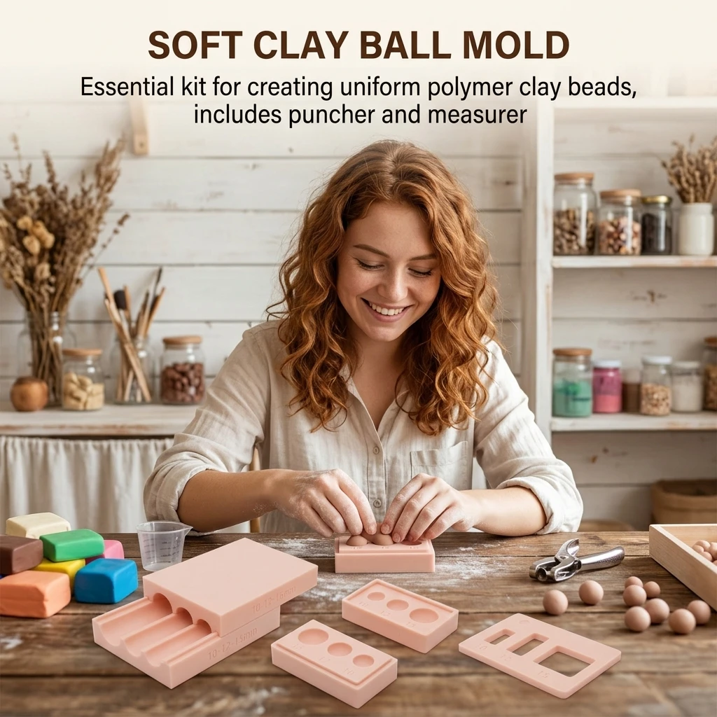 Jewelry Making Kit For Kids - PLA Plastic Polymer Clay Ball Mold