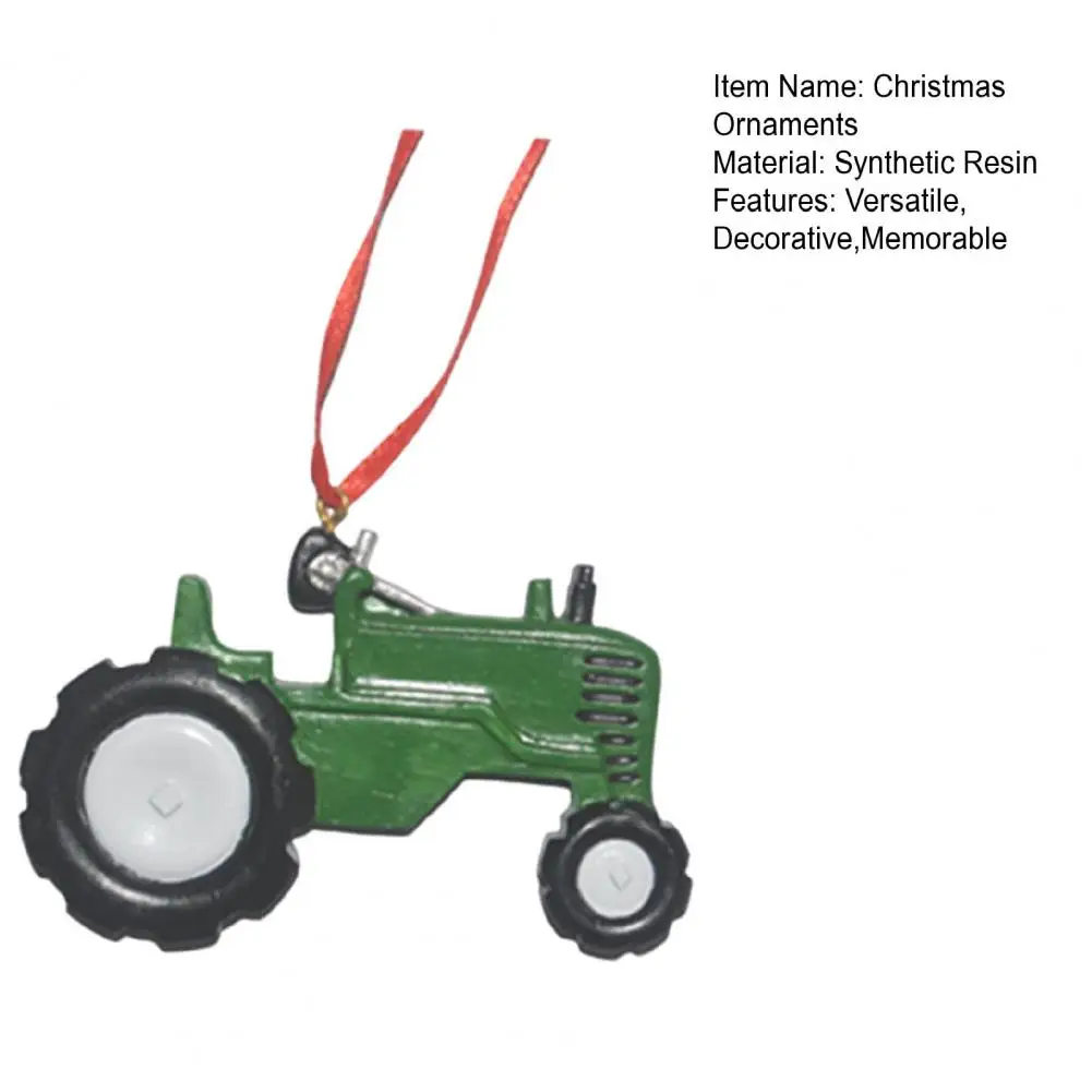 Ornamentos de caminhão de natal resina vermelho/verde caminhão pendurado decoração artesanato de carro decoração de árvore de natal cabide para festas de ano novo