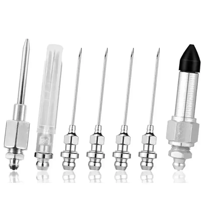 

Compact High Pressure Needle, Greasegun, & Grease Nozzle Set - 7PCS Steel Repair Tool Set