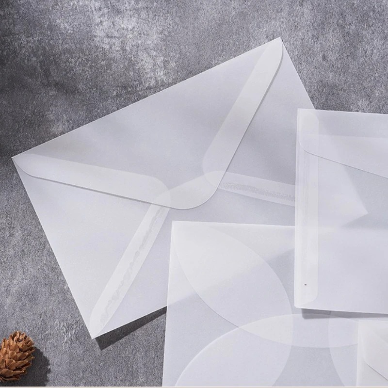 초대장 엽서에 대 한 10pcs 빈 반투명 봉투 유럽 선물 상자 메시지 카드 봉투 결혼식 비즈니스 편지