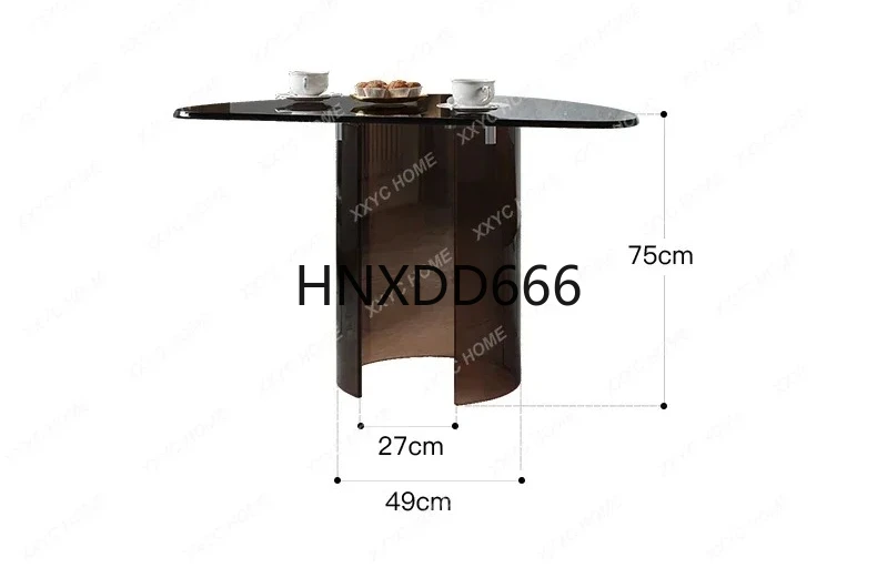 

Irregular glass coffee table wabi-sabi business meeting table