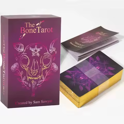 The Bone Tarot Deck 78 Card Tarot With Paper Guidebook Origin Size Bone Tarot Gilded Edge Divination Tool