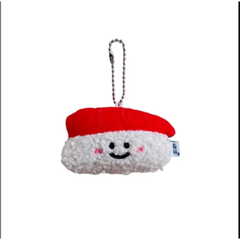 

Mini Salmon Sushi Plush Doll Keychain Key Buckle Sweet Shrimp Plush Doll Toy Expression Korean Style Children