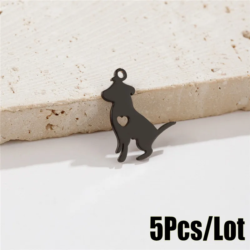 5pc/lot French Bulldog Charms Stainless Steel Animal Pets DIY Pendant Jewelry Bijoux Necklace Bracelet Dog Paw Charme Accessorie