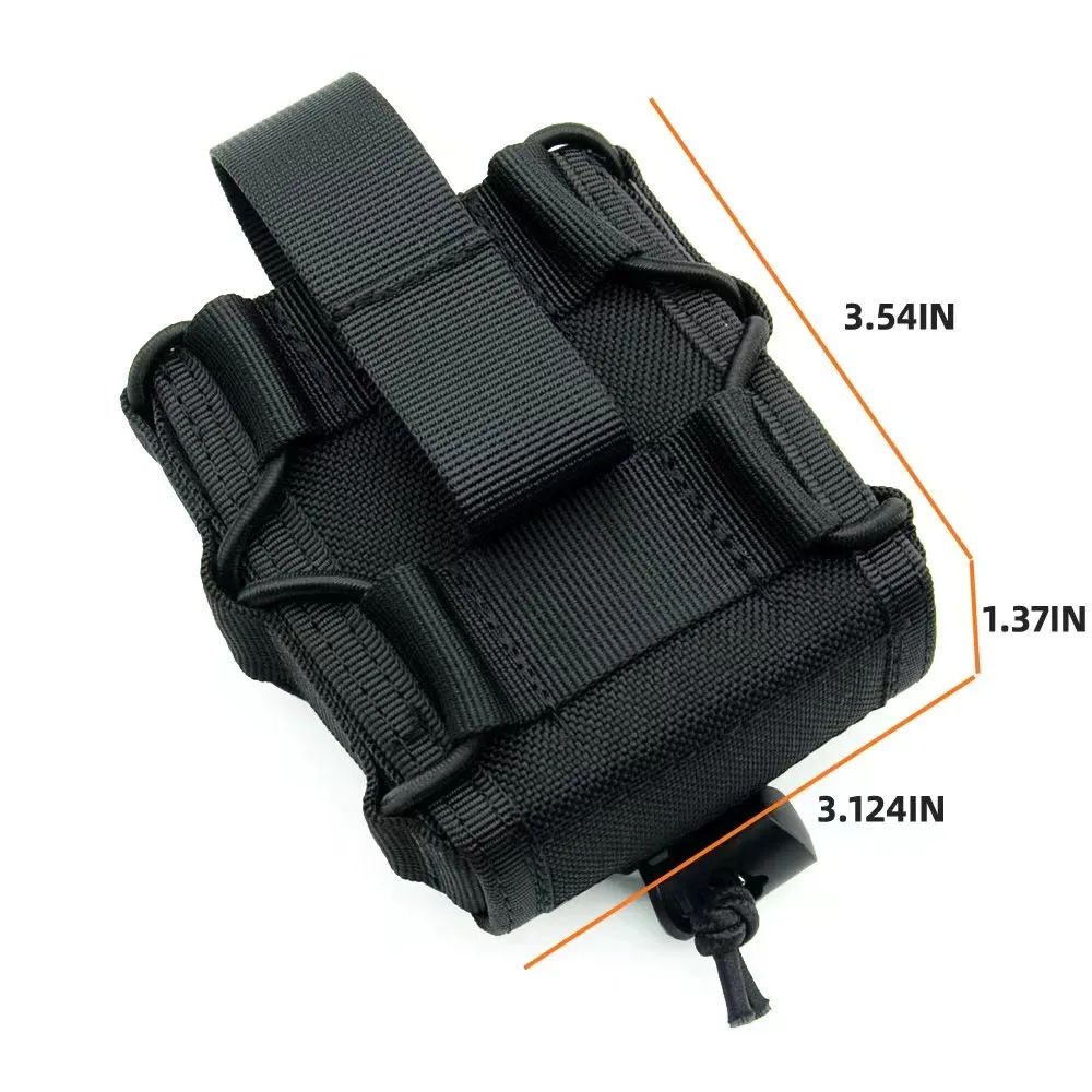 Portable Molle System Nylon Handcuffs Open Top Universal Handcuff Frame Wear-Resistant Handcuff Leather Sleeve Waist Bag