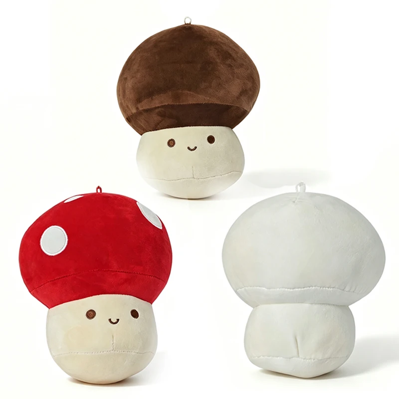 Cartoon Mushroom Plush Toy - 4 Styles Spotted Fungi Stuffed Doll for Bag Ornament Home Decor & Gift Soft Mushroom Shaped Cushion