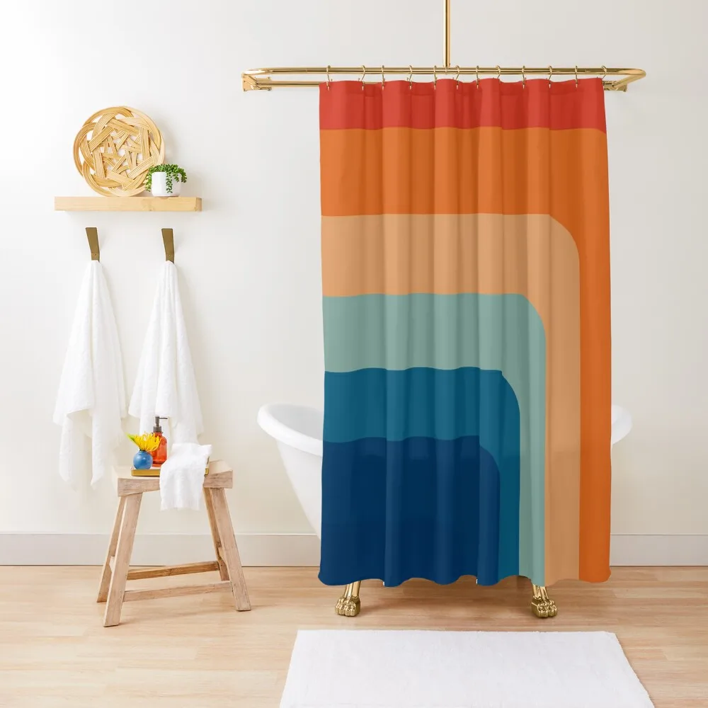 

Retro Vintage Geometric Shower Curtain Set For Bathroom For The Bathroom Curtain