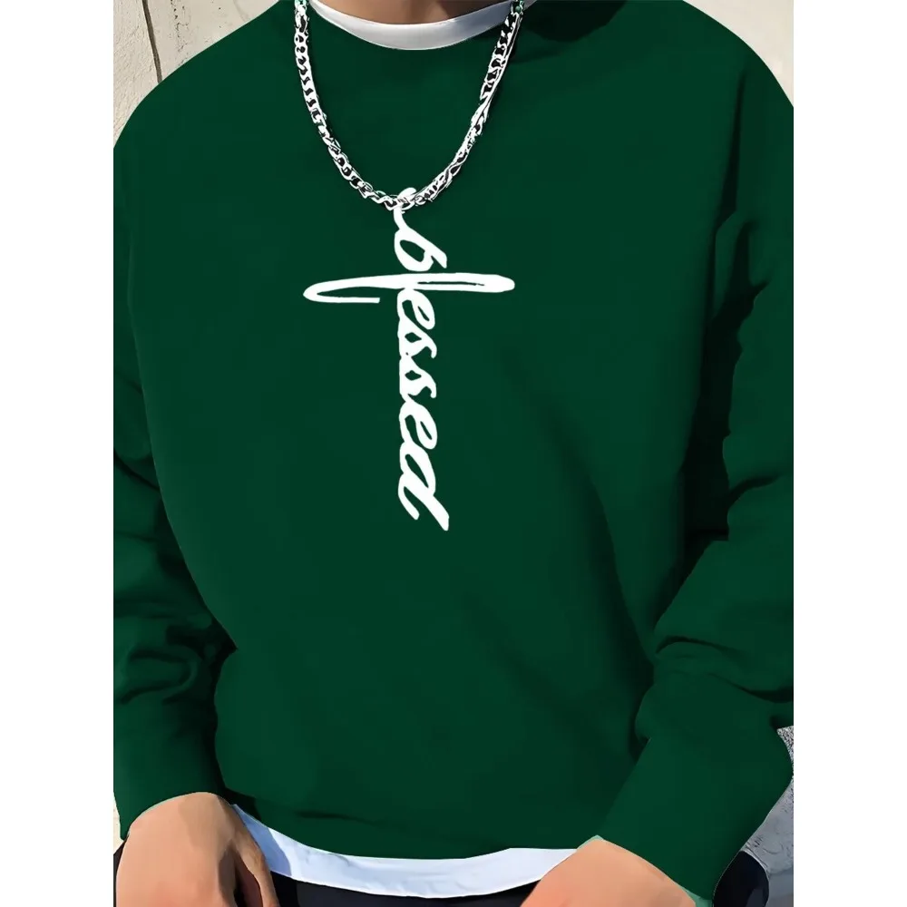 

Vertical Printed Men's Trendy Sweatshirt With Long Sleeves, Comfy Tops For Leisure&Workout, outdoor fishing Fall And Winter Wear