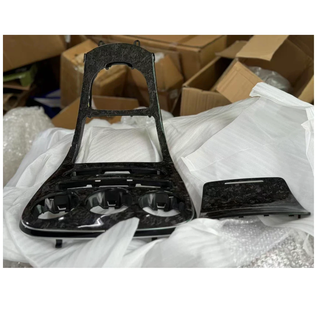 For Mercedes w205 c43 C180L C200L GLC260 GLC W205 Real Gloss Carbon Fiber Forge control panel interior trim c63 X253 glc