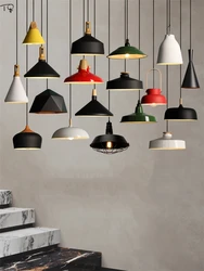 Nordic Industrial Restaurant Pendant Lights Led E27 Iron Art Hanging Lamp Decor Hotel Bar Cafe Dining Room Clothing Store Study