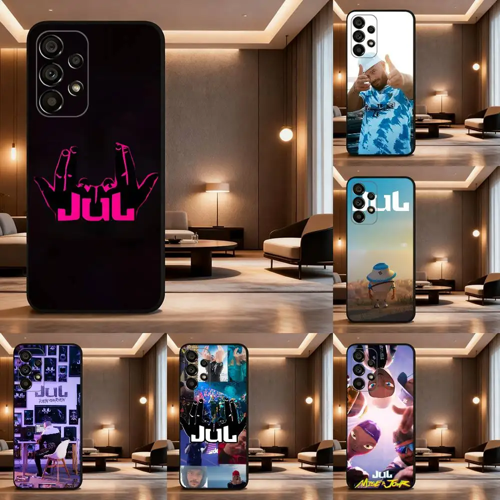 

Rapper J-JUL For Samsung Galaxy A73,J7,22,Note,72,41,31,8,9,52,71,53,32,Soft Black Silicone Cover Case
