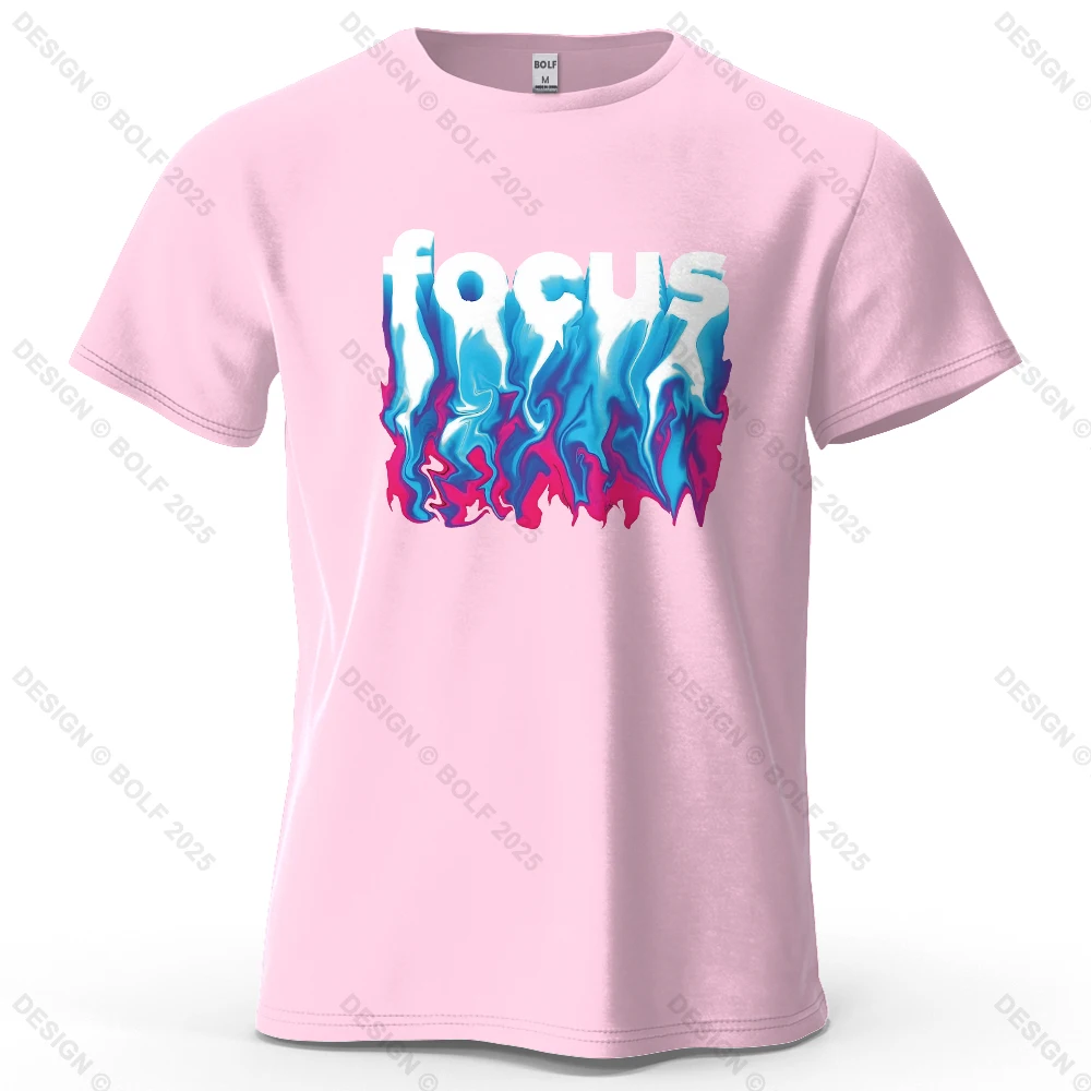 Colorful Liquid Art Focal Print Men's T-shirt Loose Fit Modern Abstract Pattern Women's Top Comfortable Street Style T-shirt