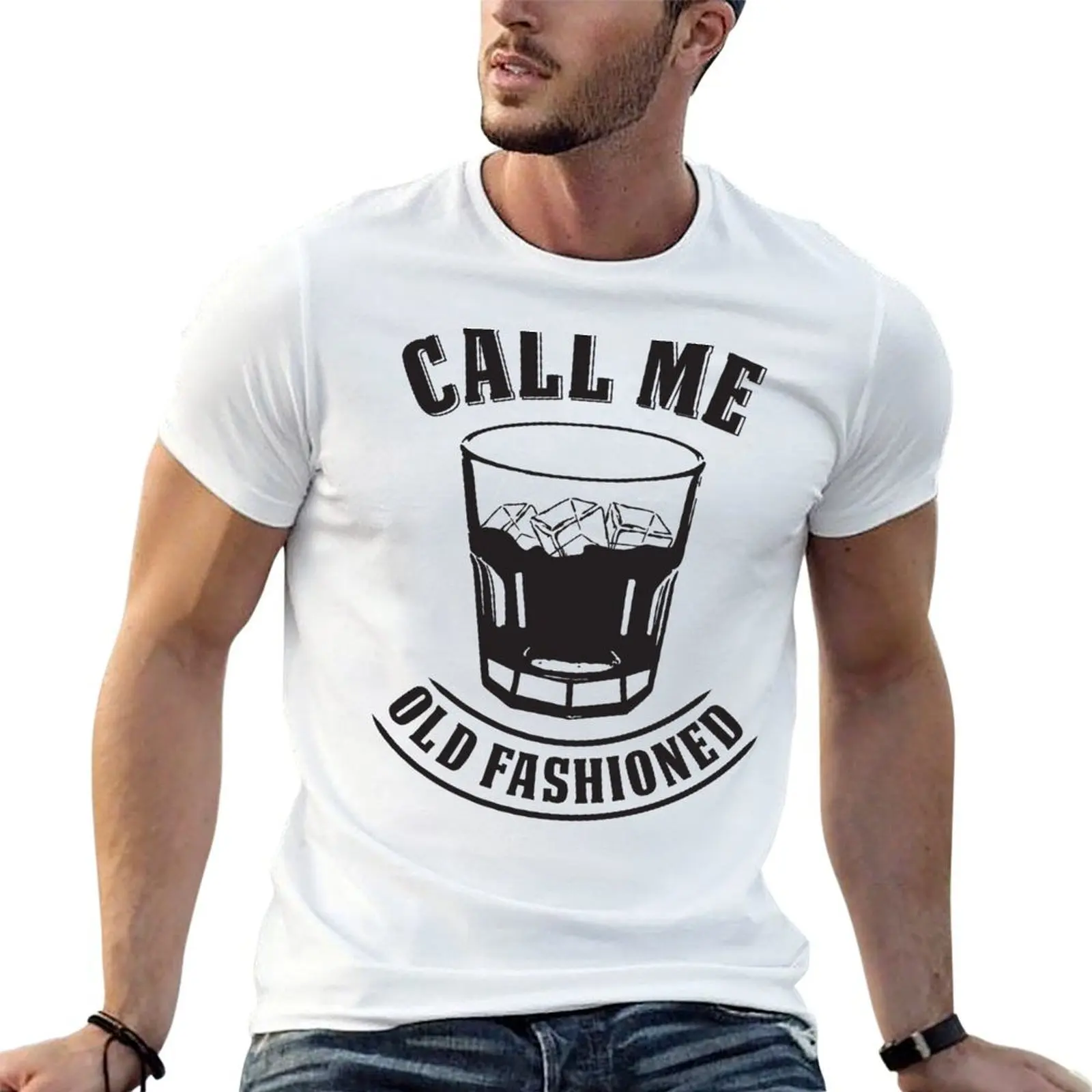 

T-Shirt man man graphic t Whiskey Whisky t shirts Fan shirt Drink Bourbon Old casual Fashioned Rocks
