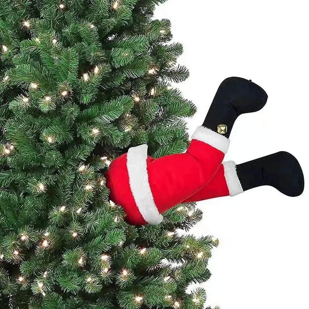 1Pc Hanging Santa Legs Christmas Fake Leg Ornament Christmas Elf Legs for Home Christmas Tree Fireplace Wreaths Decoration