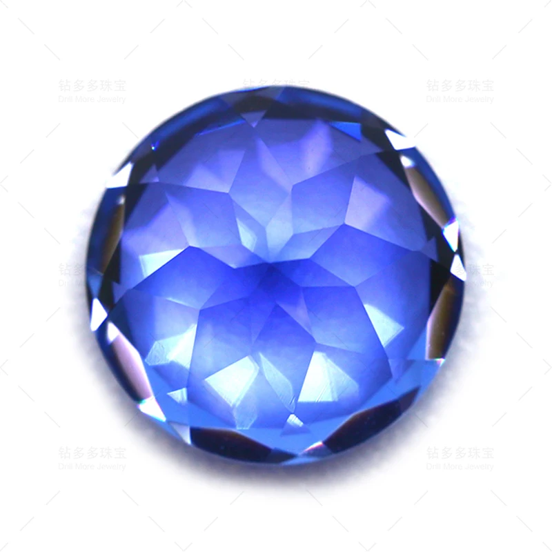 Premium Lab Grown Sapphire Round Royal Blue Gemstones for Ring Pendant Jewelry Custom with AGL Certified